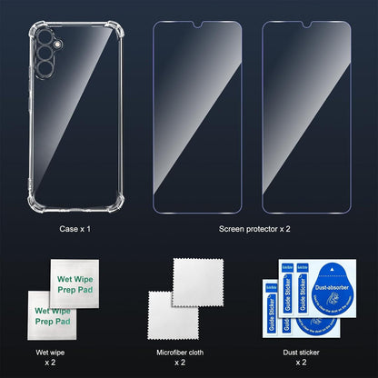 Schlanke Stoßfeste Handyhülle und Panzerglas für Samsung Galaxy A34 5G