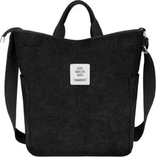 Damen Kord Groß Handtasche Cord Tasche UmhängetascheShoppermmtasche