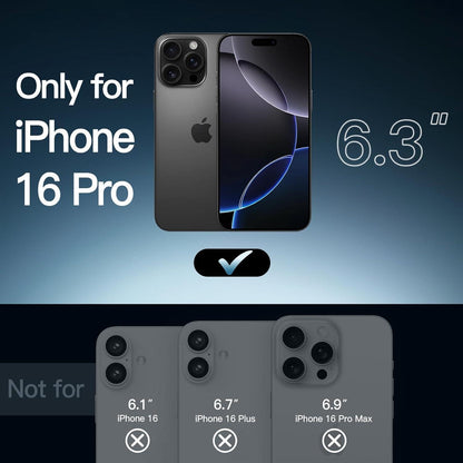 Magnetische Hülle für iPhone 16 Pro 6,3 Zoll mit MagSafe, transparent