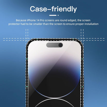 Sichtschutz Panzer Schutzglas für iPhone 14 Pro 6,1 Zoll 9H Härte 3er