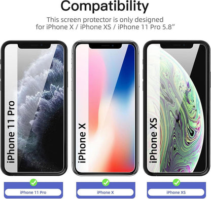 Sichtschutz Panzer Glas iPhone 11/ X/ XS 5,8 Zoll, 3er Set