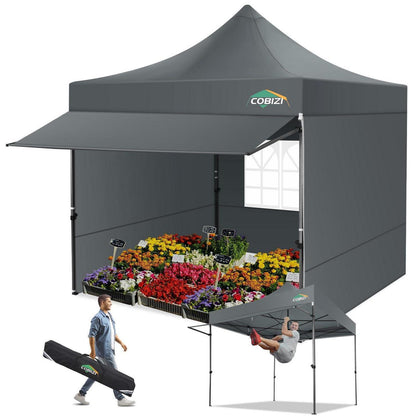 3x3m Faltpavillon wasserdicht & winterfest mit Seitenwänden