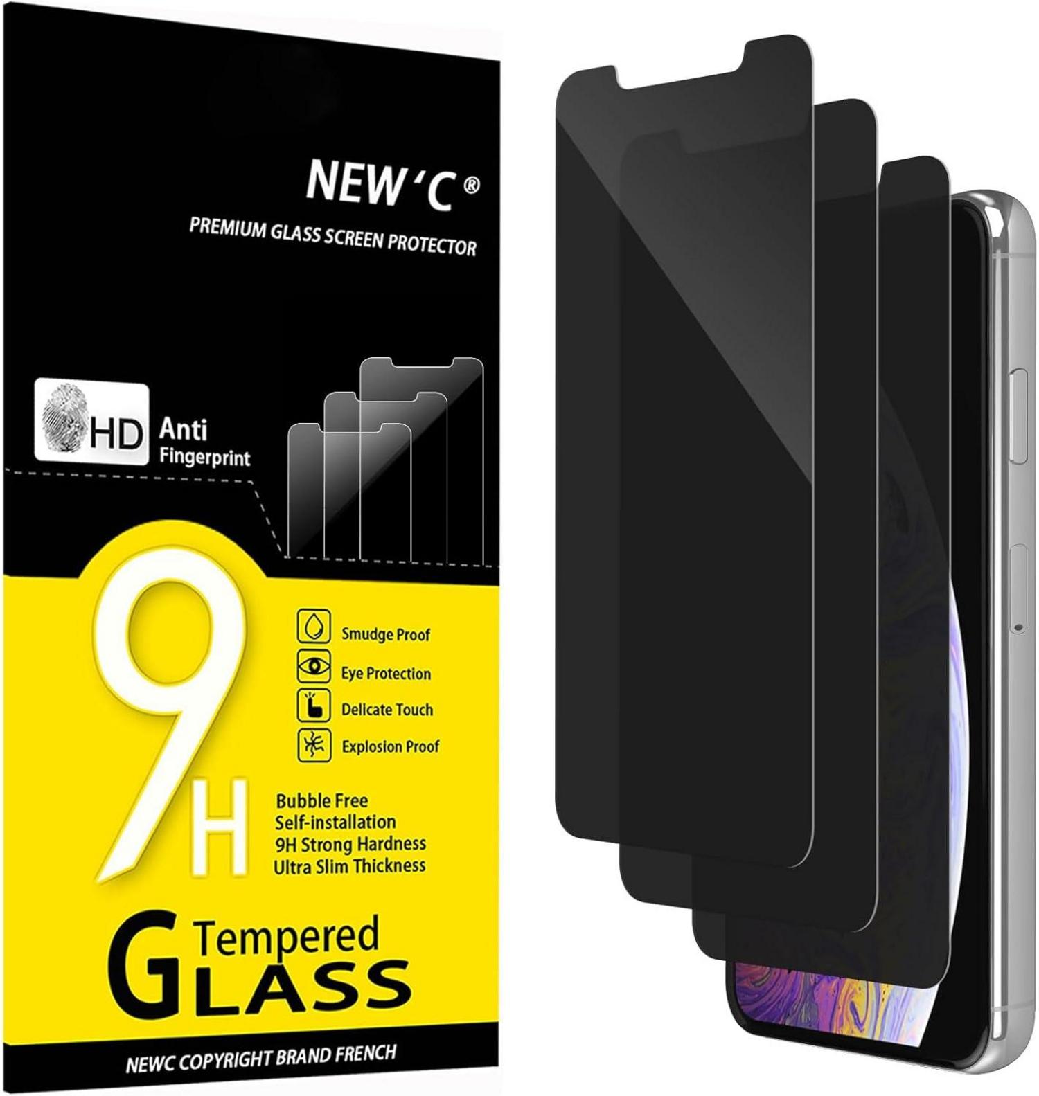 Sichtschutz Panzer Schutzglas iPhone 11 Pro XS Max 3 Stück 9H Härte