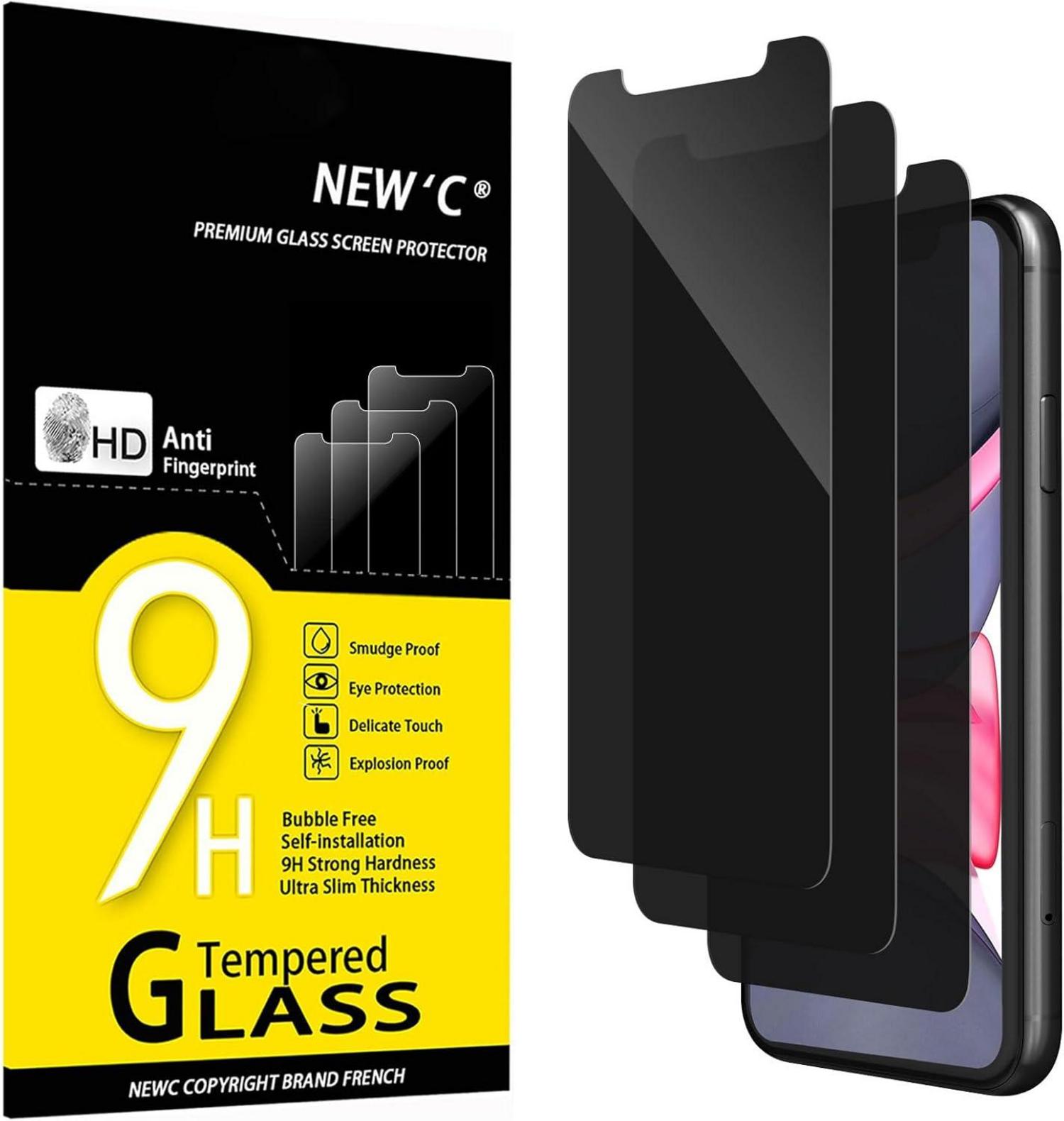 Sichtschutz Panzer Schutz Glas iPhone 11 XR 3 Stück 9H Härte