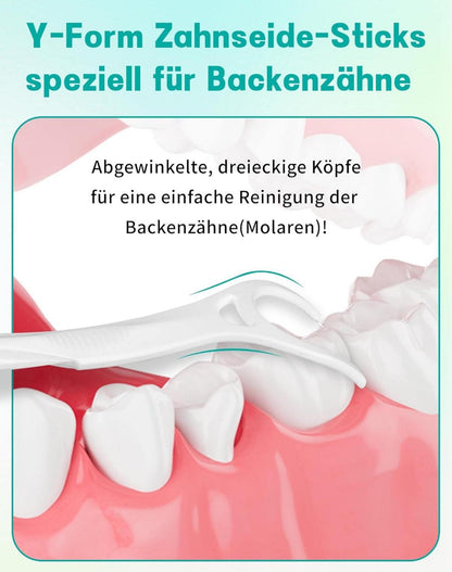 150 Stk. Zahnseide Sticks Y-Form für Backenzähne Dental