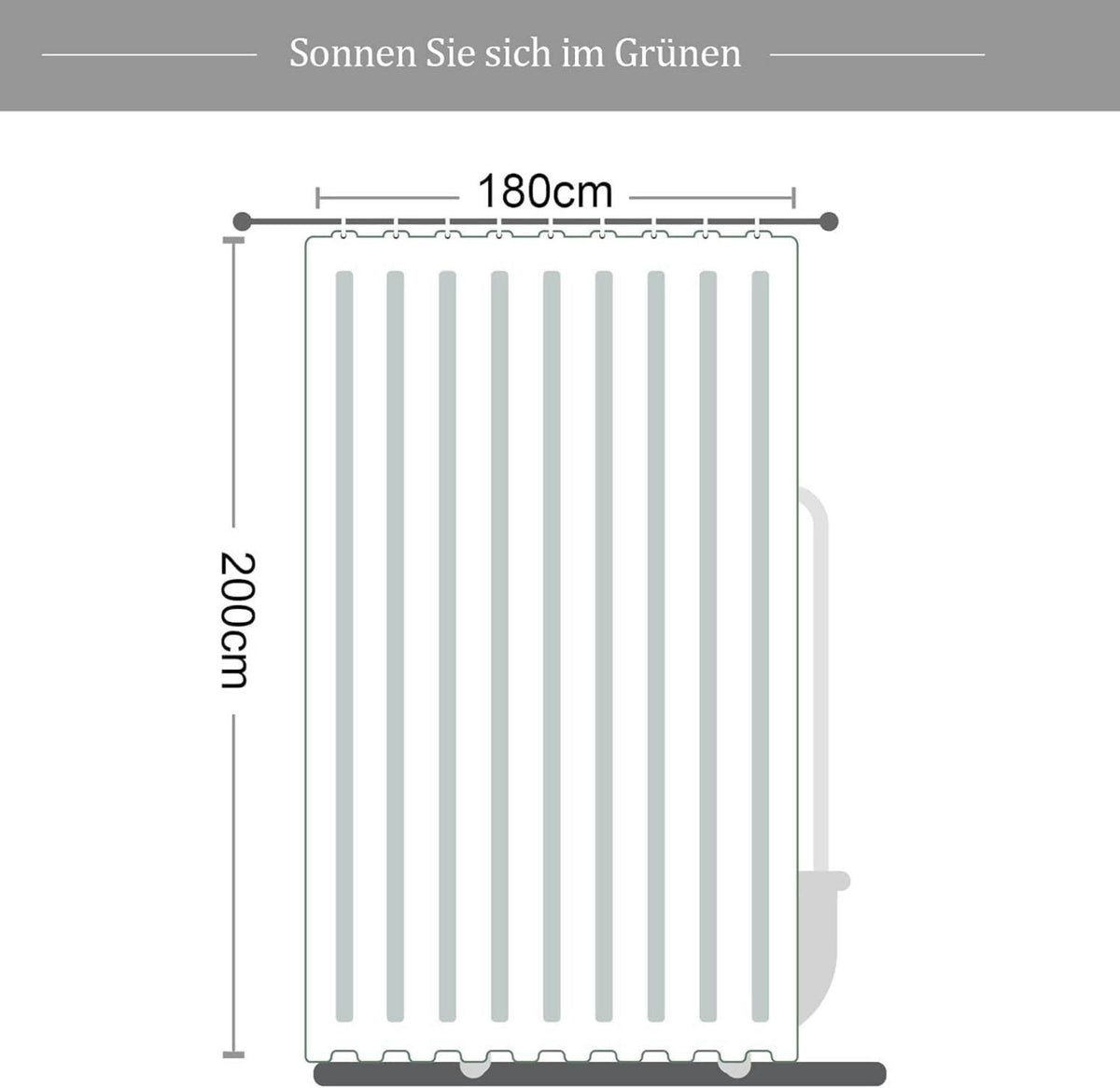 Duschvorhang Anti-Schimmel 180x200 Wasserabweisend lila Blätter Pflanzen Polyester Waschbar
