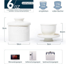 Französische Butterdose Porzellan Weiss Vintage Stil