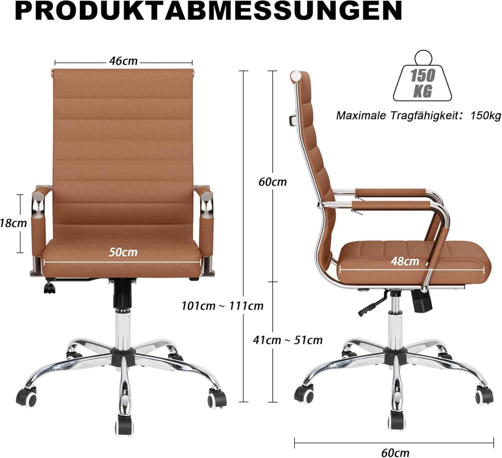 Bürostuhl Ergonomisch Wippfunktion belastbar Drehstuhl