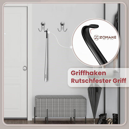 Langer Schuhlöffel aus Edelstahl – Rückenschonend & Stabil