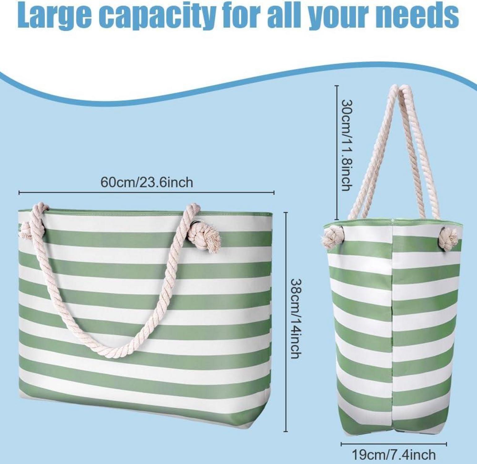 Große Wasserdichte Strandtasche mit Reißverschluss für