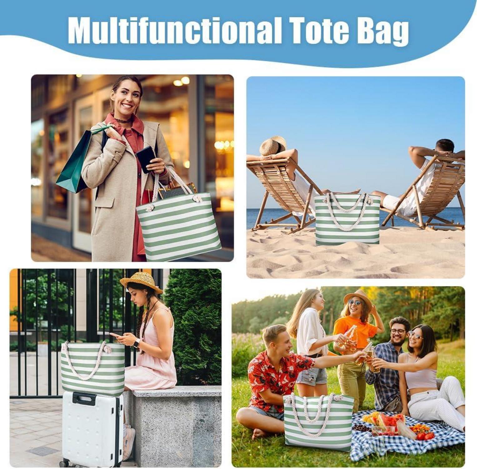 Große Wasserdichte Strandtasche Damen XXL Familie Beach Bag Strandurlaub