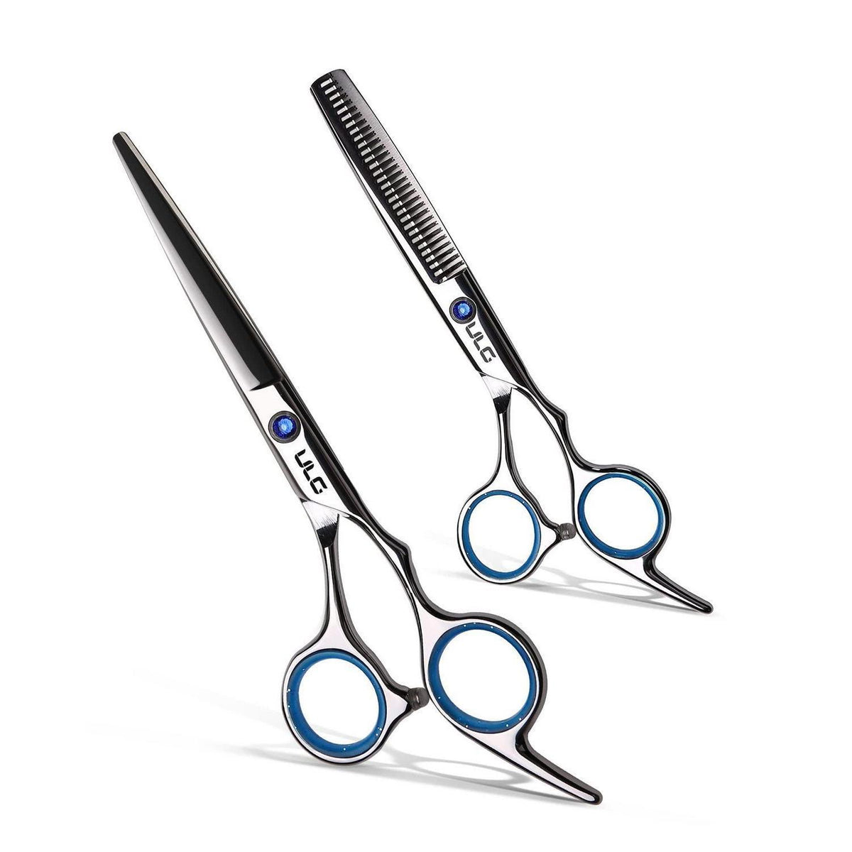 Professionelles Haarschneidescheren Set mit Ausdünnungsschere 6,5 Zoll Blau