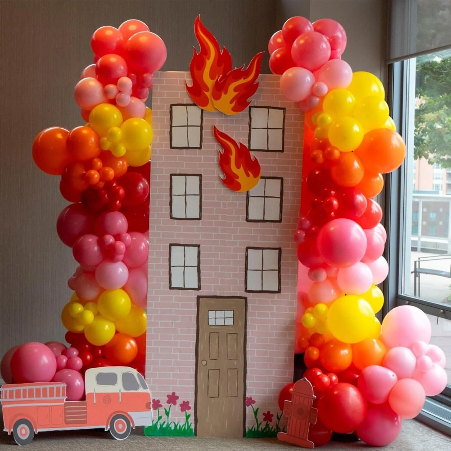 HILAVO 60x 12 Zoll Luftballons Rosa Orange Gelb Party Deko Halloween Baby Shower