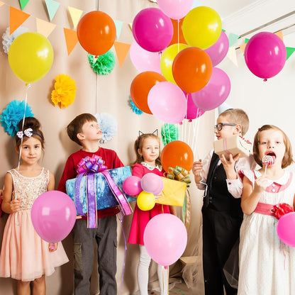 HILAVO Luftballons 12 Zoll Pink Orange Gelb Helium Party Latex 60 Stk