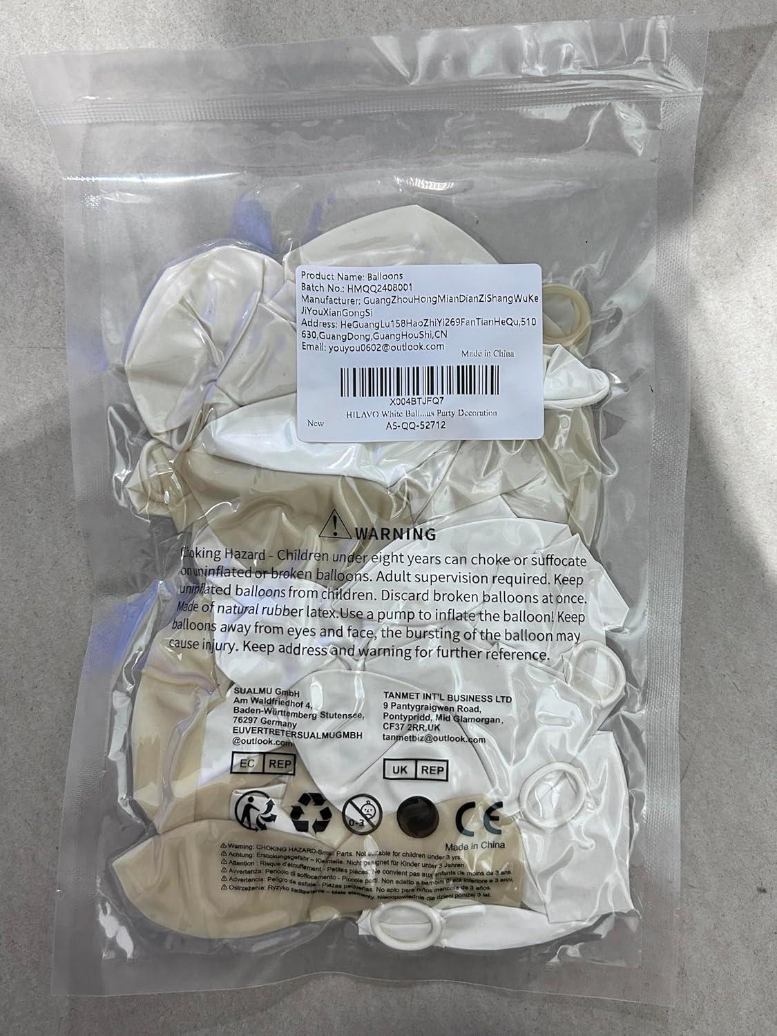 HILAVO Perlweiße Latexballons 12 Zoll 35er Set für Hochzeit & Party