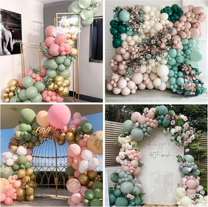 Sage Grün Rosa Luftballons Dusty Retro Apricot Party Ballons 60 Stück