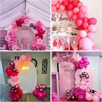 12 Fuchsia Pink Rosa Luftballons Metallic Konfetti 12 Zoll Mädchen Party Deko