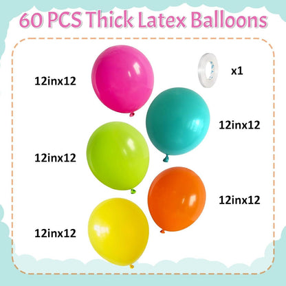 Luftballons Hawaii Sommer Party 60 Stück 12 Zoll Pink Grün