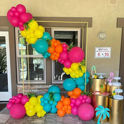 Hawaii Partyballons 60 Stück 12 Zoll Pink Grün Gelb Blau Sommer Deko