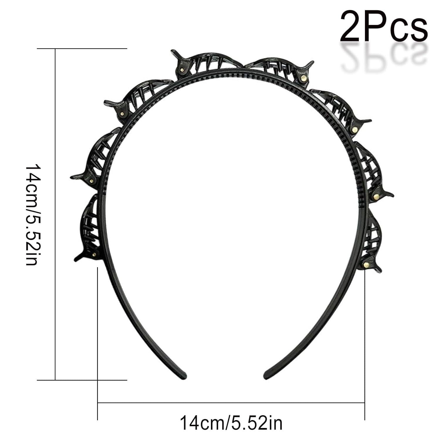 2er-Pack Haarreif Twist Clip Stirnband Frauen Mädchen