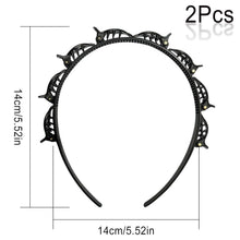 2er-Pack Haarreif Twist Clip Stirnband Frauen Mädchen