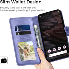 Lederhülle für Google Pixel 7A - Flip Wallet PU Leder Case