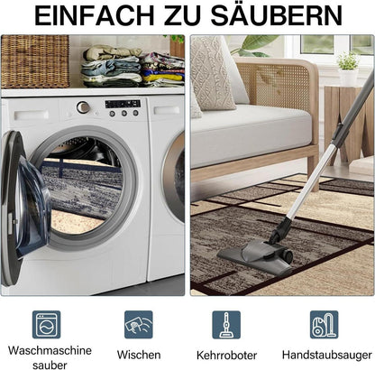 Teppich Läufer Flur rutschfest 60x150 cm Modern Küche Schlafzimmer