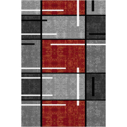 Teppich Läufer 60x180 cm Flur Modern Küche Schlafzimmer Rot