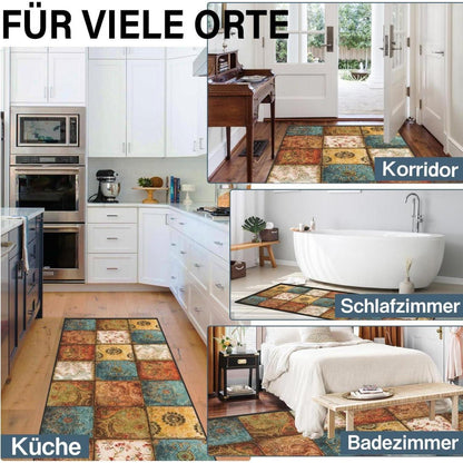 WTHYGB Teppich Läufer 60x200 cm rutschfest waschbar Modern