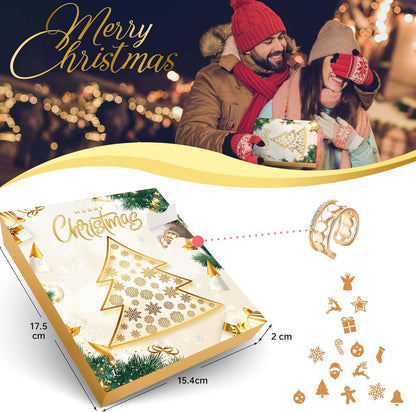 Damen Schmuck Adventskalender 2024 Mädchen Weihnachtskalender 12 Überraschungen