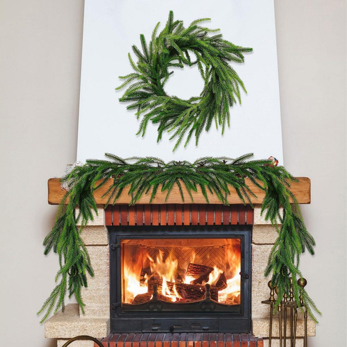 Künstliche Tannengirlande 3.6m (12ft) - 2er Set für Weihnachten