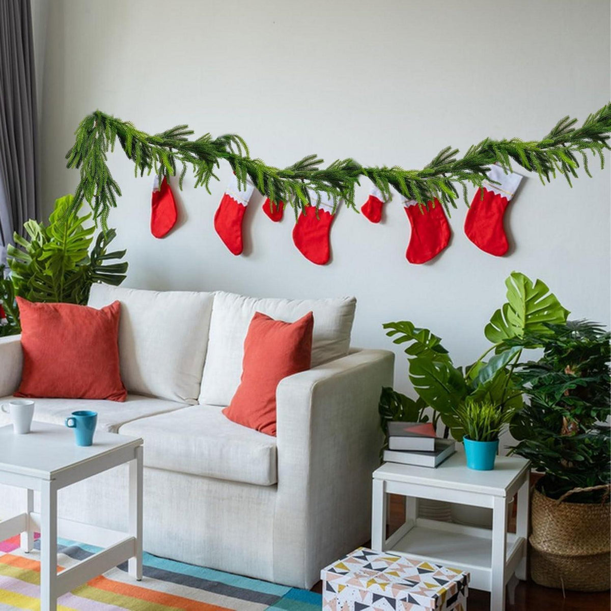 Künstliche Tannengirlande 2.7m (9ft) - 2er Set für Weihnachten
