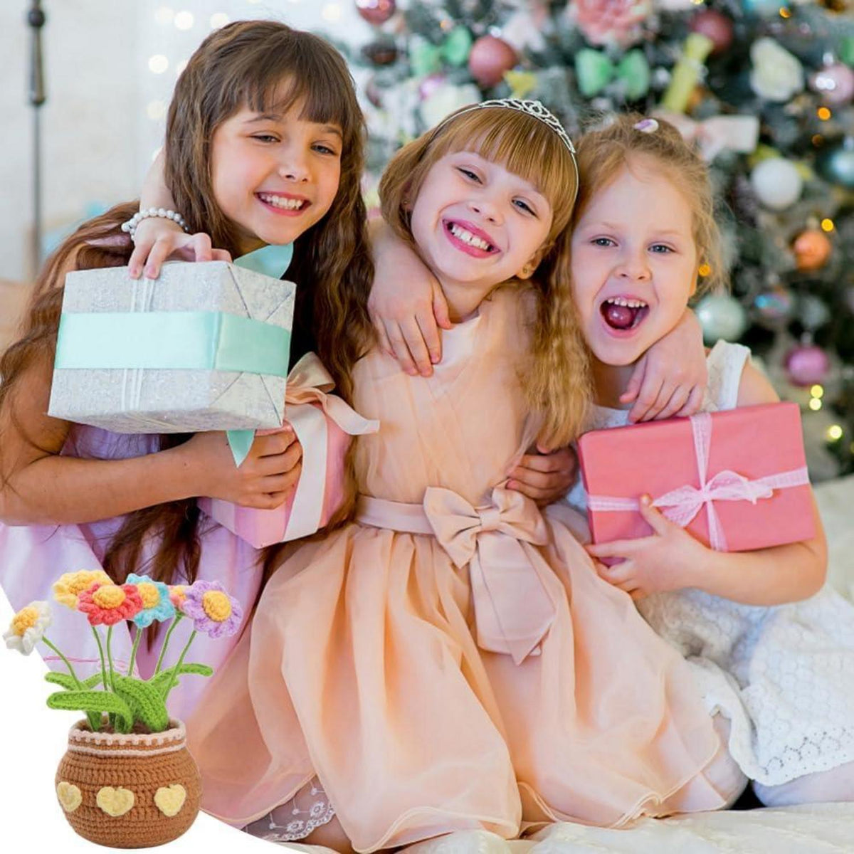 DIY Häkelset für Anfänger - Blumen Topf Verzierung - Frauen Geschenk