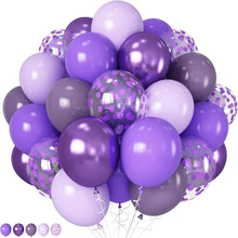 12er Set Lila Luftballons für Mädchen Frauen Geburtstag Hochzeit