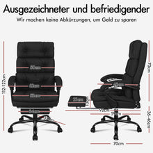 Bürostuhl Doppellagiges Kissen Schwarz PU-Leder 360°-Drehung