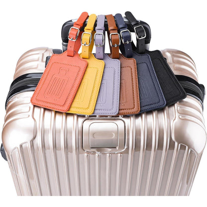 Kofferanhänger 2er-Set in Lederoptik – Gepäckanhänger für Flugreisen