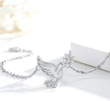 TRISHULA Peace Taube Armband 925 Sterling Silber Vogel