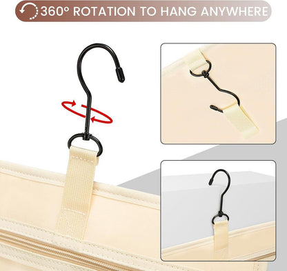 Kulturbeutel Damen Groß Reise Wasserdicht Hanging Toiletry Bag Beige