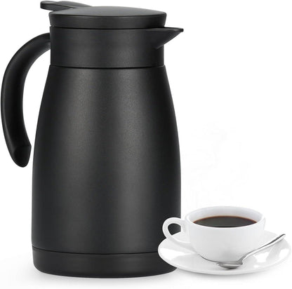 Isolierkanne Edelstahl 750ML doppelwandige Vakuum Kaffeekanne Teekanne