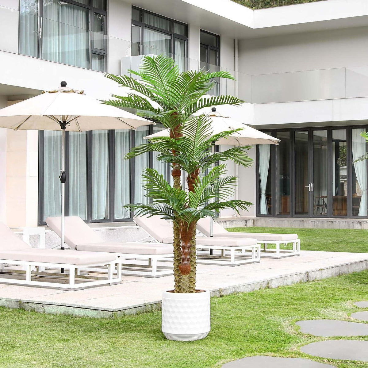Künstliche Palme 240cm UV-beständig für Außen & Innen