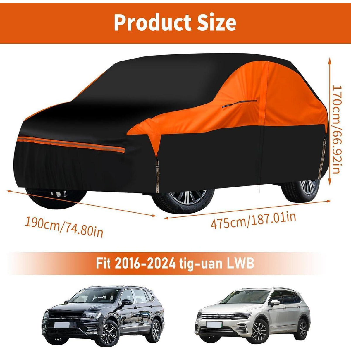 Vollgarage für VW Tiguan LWB 2007-2024 – Allwetter Schutzhülle