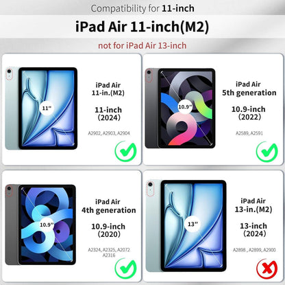 EasyAcc iPad Air M2 11 Zoll Hülle Stifthalter Weinrot