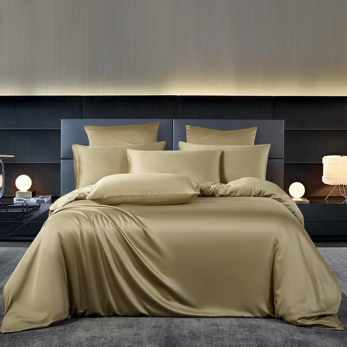 Bambus Bettwäsche Set 220x240 Beige – Kühlend & Weich