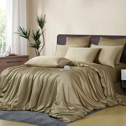 Bambus Bettwäsche Set 220x240 Beige – Kühlend & Weich