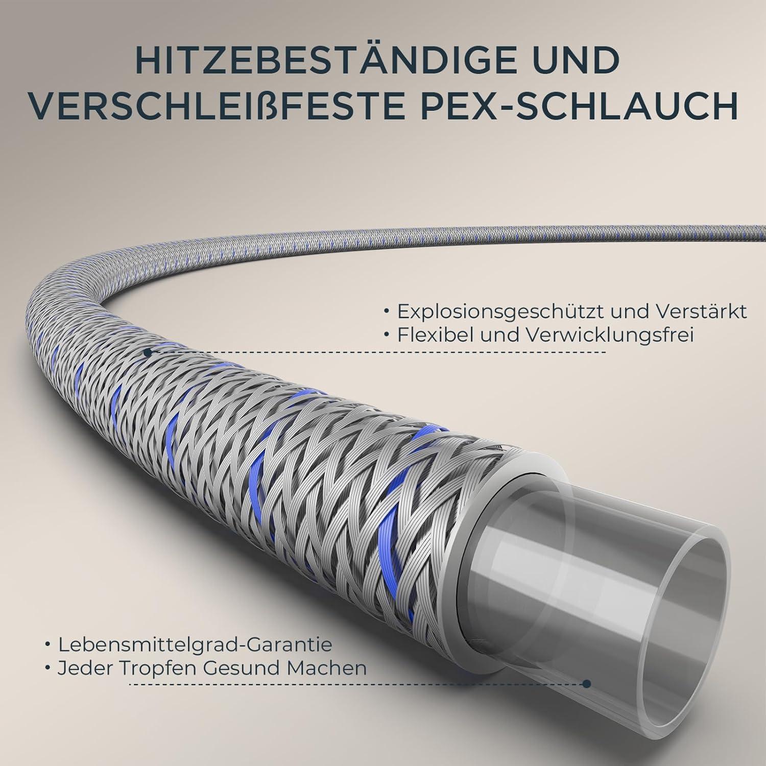 Wasserhahn Küche Edelstahl mit Brause Einhebelmischer Mischbatterie
