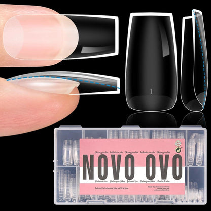 Extra dicke Soft Gel Nagelspitzen Medium Square 14 Größen