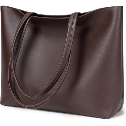 Damen Henkeltasche Shopper Coffee A4 in Lederoptik