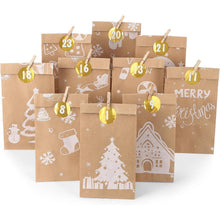 Adventskalender zum Befüllen mit Aufkleber und