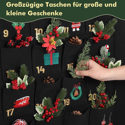2024 Adventskalender zum Befüllen Wandteppich 70x130cm