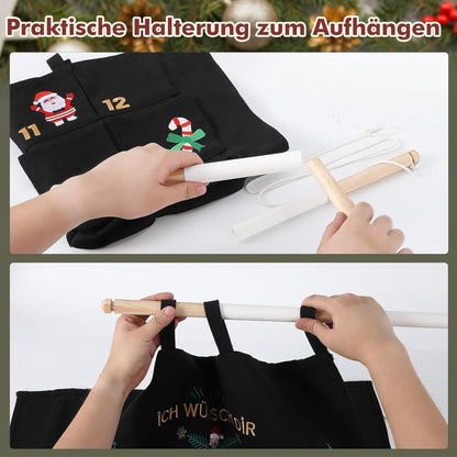 2024 Adventskalender zum Befüllen Wandteppich 70x130cm